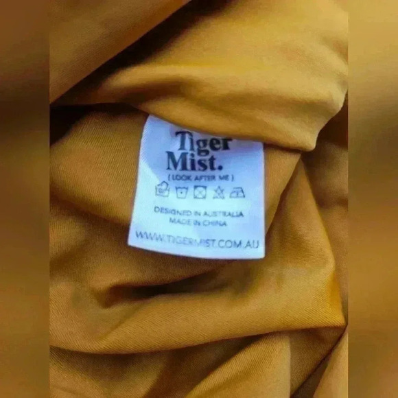 Tiger Mist Womens Size XS Mustard Yellow Bodycon Dress - Picture 4 of 13